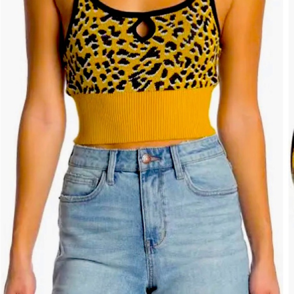 BCBGeneration - Crop Leopard Tank Top - S